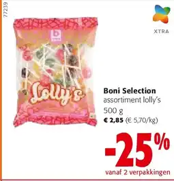 Colruyt Boni Selection assortiment lolly’s 500 g aanbieding