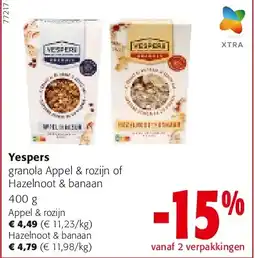 Colruyt Yespers Appel & rozijn aanbieding