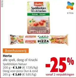 Colruyt Herta Spekblokjes Natuur 200 g aanbieding