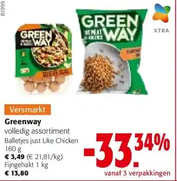 Colruyt Greenway Balletjes just Like Chicken 160 g aanbieding