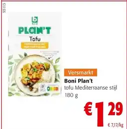 Colruyt Boni Plan’t tofu Mediterraanse stijl 180 g aanbieding