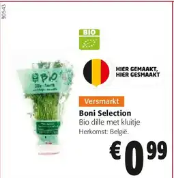 Colruyt Boni Selection Bio dille met kluitje aanbieding