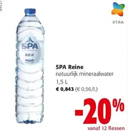 Colruyt SPA Reine natuurlijk mineraalwater 1,5 L aanbieding