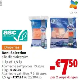 Colruyt Boni Selection alle diepvrieszalm 1 kg aanbieding