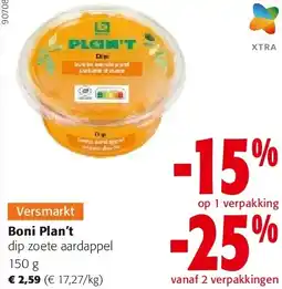 Colruyt Boni Plan’t dip zoete aardappel 150 g aanbieding