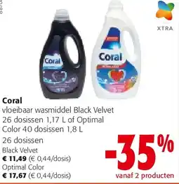 Colruyt Coral vloeibaar wasmiddel Black Velvet 26 dosissen aanbieding