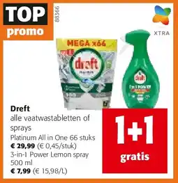 Colruyt Dreft alle vaatwastabletten aanbieding