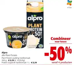 Colruyt Plant Protein pudding Vanillesmaak 200 g aanbieding