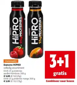 Colruyt Danone HiPRO aardbei-framboos 300 g aanbieding