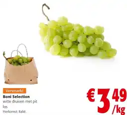Colruyt Boni Selection witte druiven met pit aanbieding