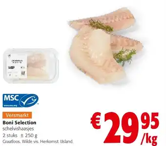Colruyt Boni Selection schelvishaasjes aanbieding