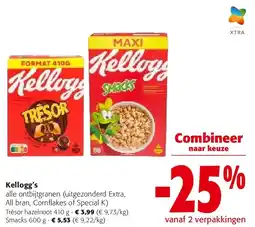 Colruyt Kellogg’s Trésor hazelnoot 410 g aanbieding