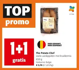 Colruyt The Potato Chef zoete aardappelen met kruidenmix 650 g aanbieding