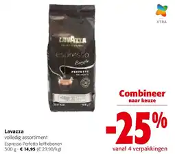 Colruyt Lavazza volledig assortiment Espresso Perfetto koffiebonen 500 g aanbieding