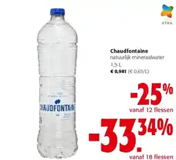 Colruyt Chaudfontaine natuurlijk mineraalwater 1,5 L aanbieding