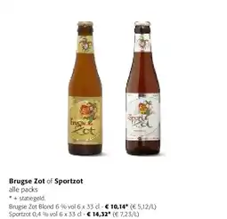 Colruyt Brugse Zot Blond 6 % vol 6 x 33 cl aanbieding