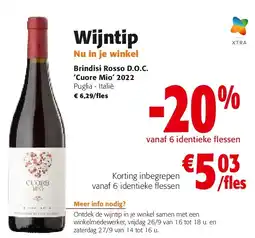 Colruyt Brindisi Rosso D.O.C. ‘Cuore Mio’ 2022 aanbieding