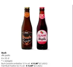Colruyt Bush Caractère amberbier 12 % vol aanbieding