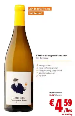 Colruyt L’Artiste Sauvignon Blanc 2024 aanbieding