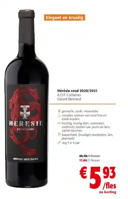 Colruyt Hérésie rood 2020/2021 aanbieding