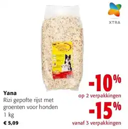 Colruyt Yana Rizi gepofte rijst met groenten voor honden 1 kg aanbieding