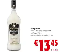Colruyt Mangaroca Batida de Coco kokoslikeur 16 % vol 70 cl aanbieding