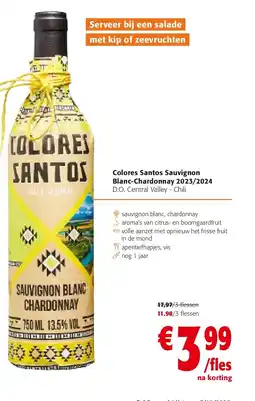 Colruyt Colores Santos Sauvignon Blanc-Chardonnay 2023/2024 aanbieding