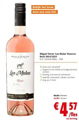 Colruyt Miguel Torres ‘Las Mulas’ Reserva Rosé 2024/2025 aanbieding