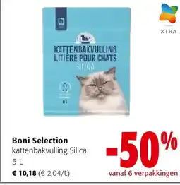 Colruyt Boni Selection kattenbakvulling Silica 5 L aanbieding