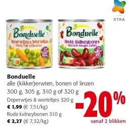 Colruyt Bonduelle Doperwtjes & worteltjes 320 g aanbieding