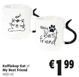 Colruyt Koffiekop Kat of My Best Friend 400 ml aanbieding