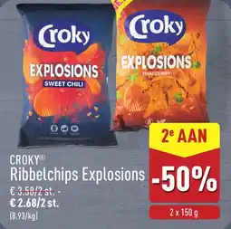 ALDI Croky Ribbelchips Explosions aanbieding