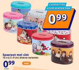 Action Spaarpot met slot aanbieding