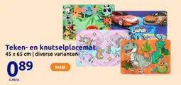 Action Teken en knutselplacemat aanbieding