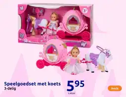 Action Speelgoedset met koets aanbieding