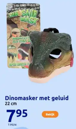 Action Dinomasker met geluid aanbieding