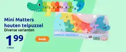 Action Mini Matters houten telpuzzel aanbieding