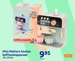 Action Mini Matters houten koffiezetapparaat aanbieding