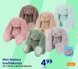 Action Mini Matters knuffelkonijn aanbieding