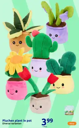 Action Pluchen plant in pot aanbieding