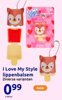Action I Love My Style lippenbalsem aanbieding