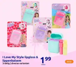 Action I Love My Style lipgloss & lippenbalsem aanbieding