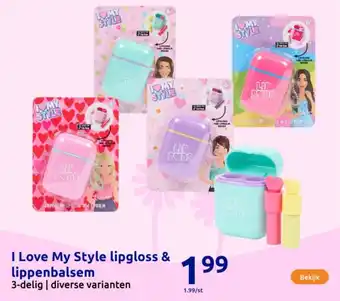 Action I Love My Style lipgloss & lippenbalsem aanbieding
