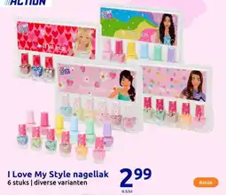 Action I Love My Style nagellak aanbieding