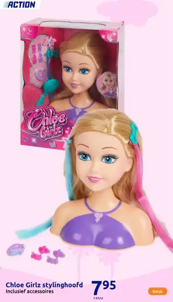 Action Chloe Girlz stylinghoofd aanbieding