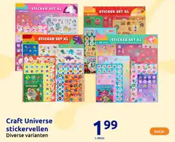 Action Craft Universe stickervellen aanbieding