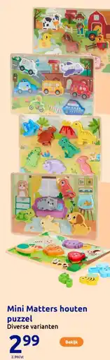 Action Mini Matters houten puzzel aanbieding
