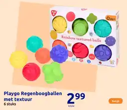 Action Playgo Regenboogballen met textuur aanbieding
