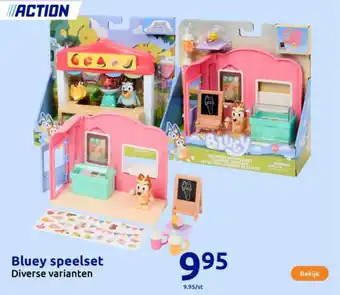 Action Bluey speelset aanbieding