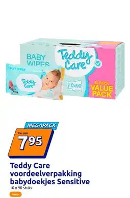 Action Teddy Carе voordeelverpakking babydoekjes Sensitive aanbieding